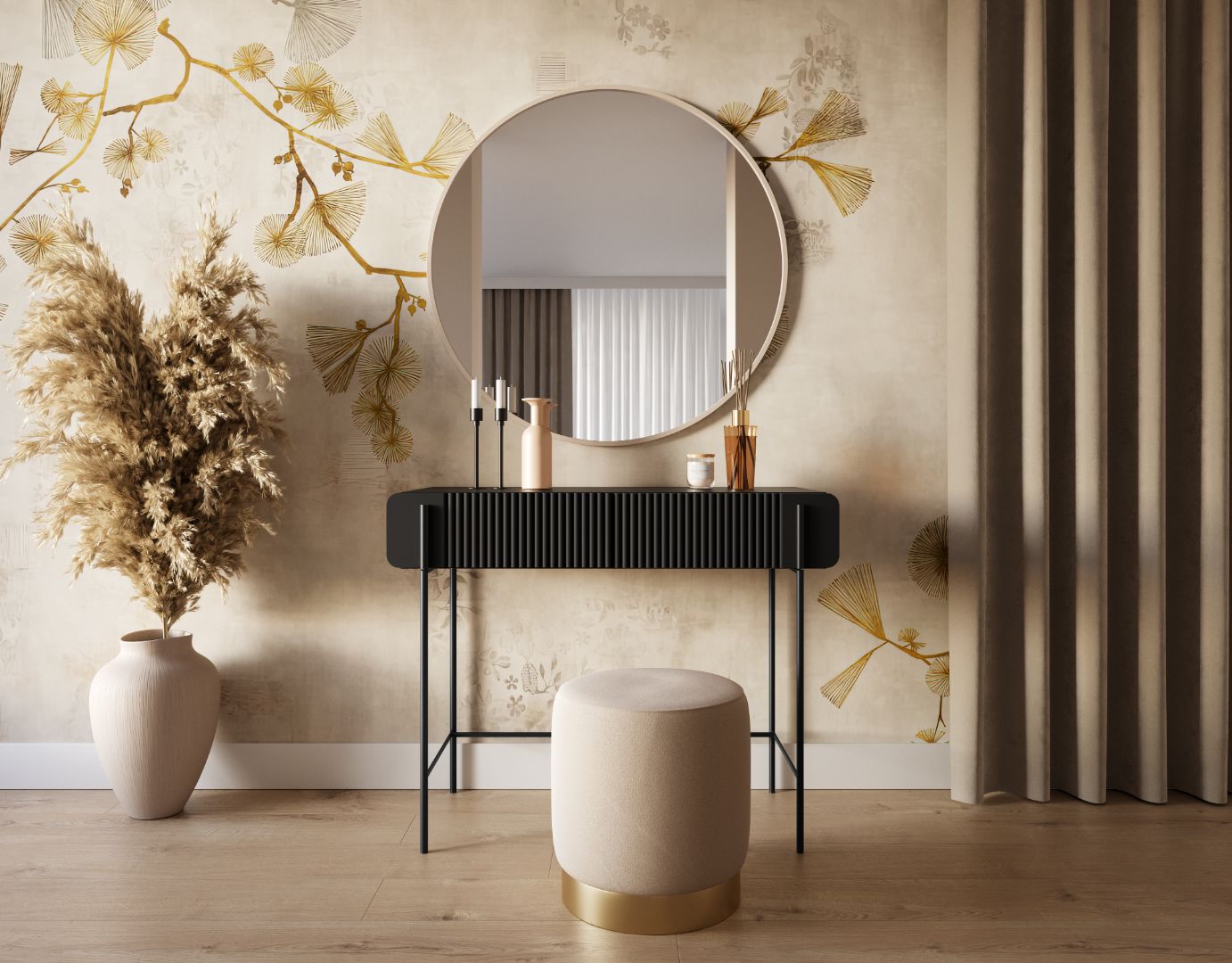 Pomoćni stolić Malmi 100cm, 2 Ladice, Materijal: MDF