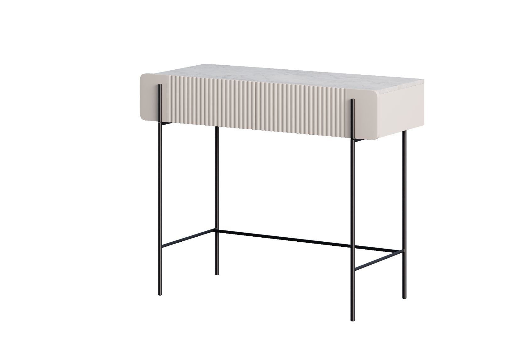Pomoćni stolić Malmi 100cm, 2 Ladice, Materijal: MDF