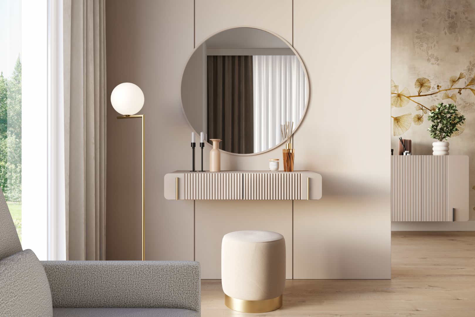 Pomoćni stolić Malmi 100cm, 2 Ladice, Materijal: MDF