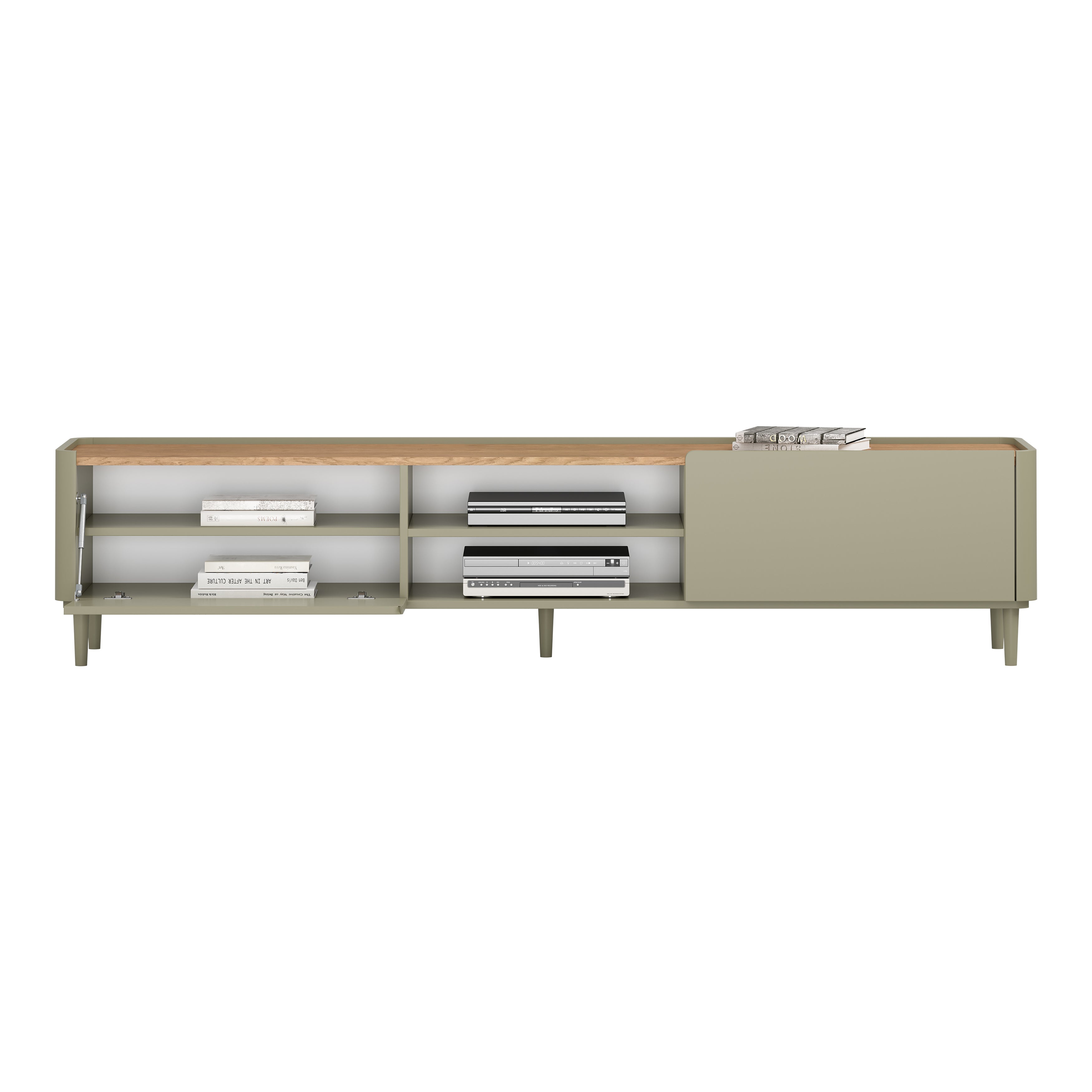 TV Komoda Elivo 220cm, Materijal: MDF,Melaminska ploča