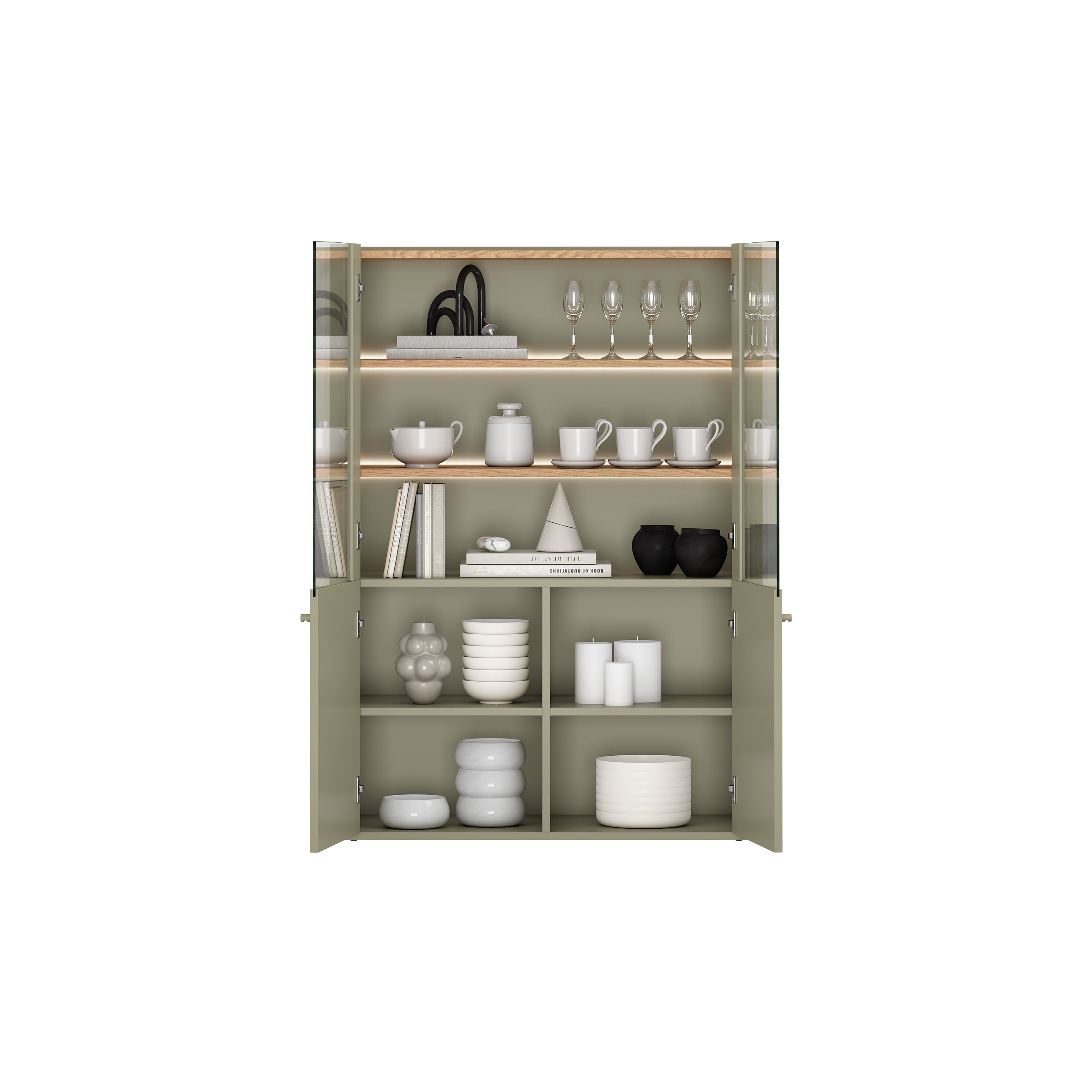 Vitrina Elivo 100cm, Materijal: MDF,Melaminska ploča