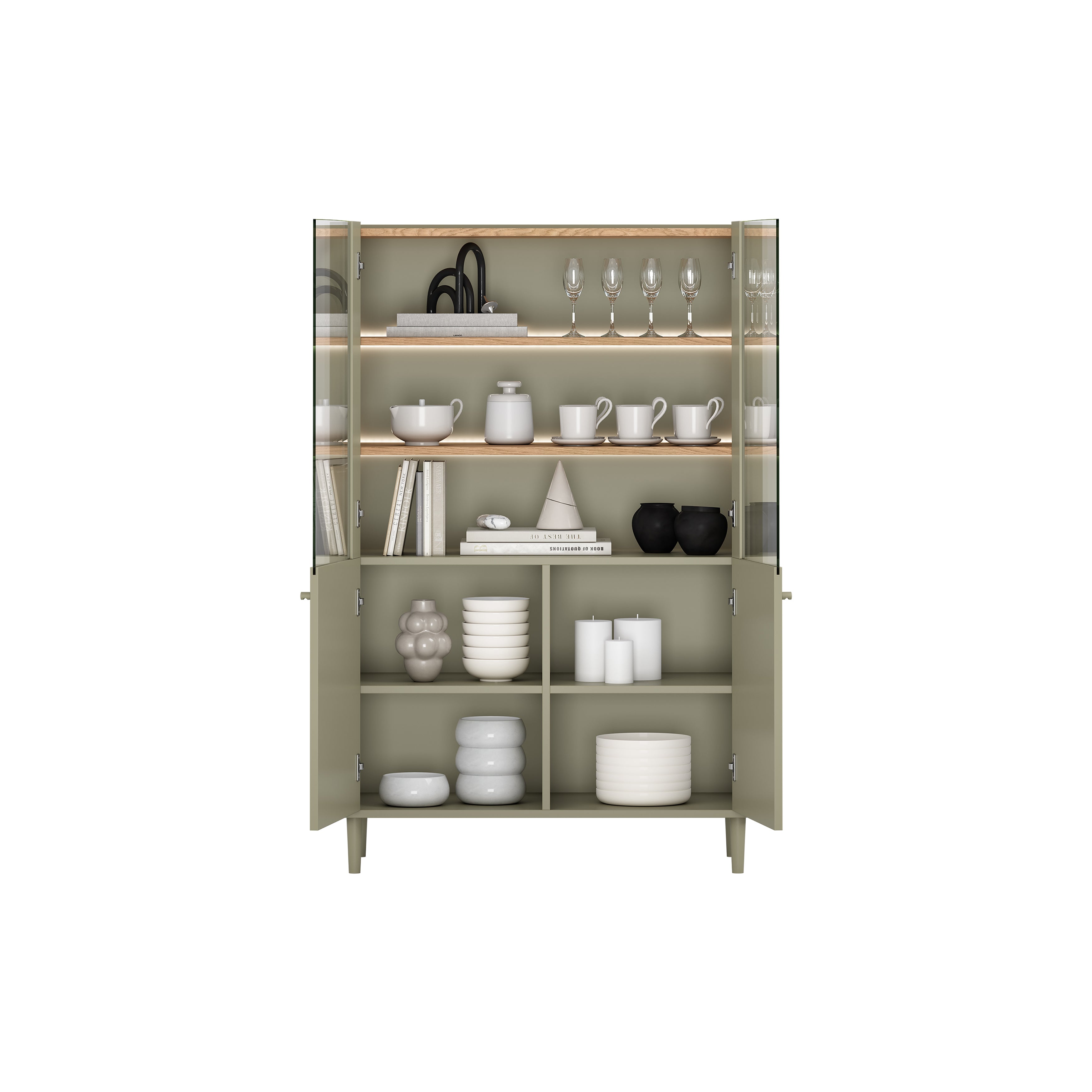 Vitrina Elivo 100cm, Materijal: MDF,Melaminska ploča