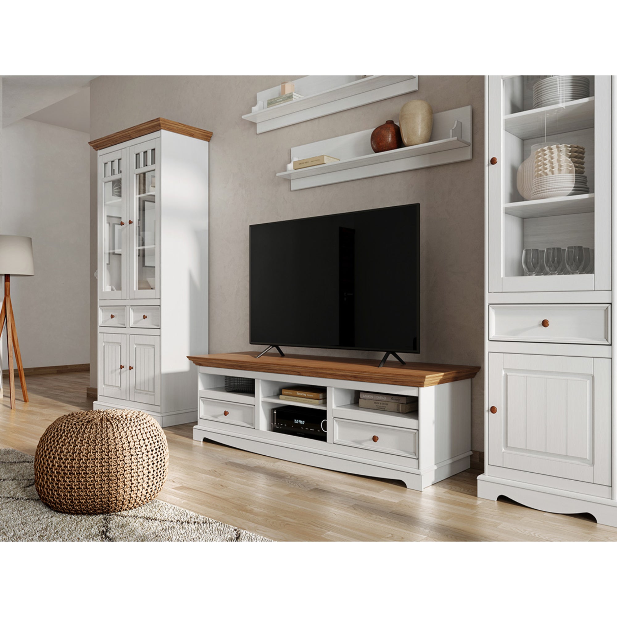 TV Komoda Belluno 167x53 cm, Materijal: Masivna Borovina