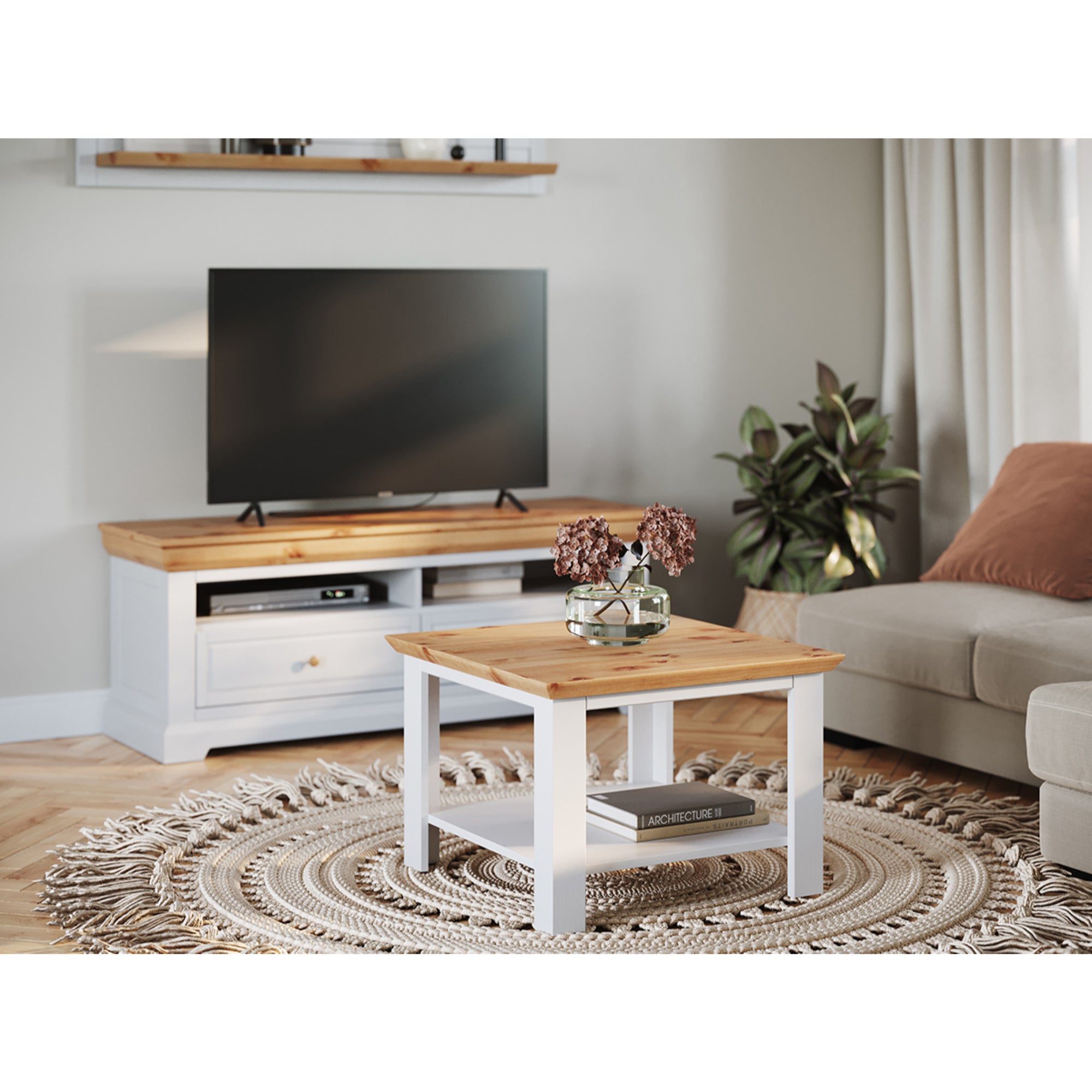 TV Komoda Marone 155x47 cm, Materijal: Masivna Borovina