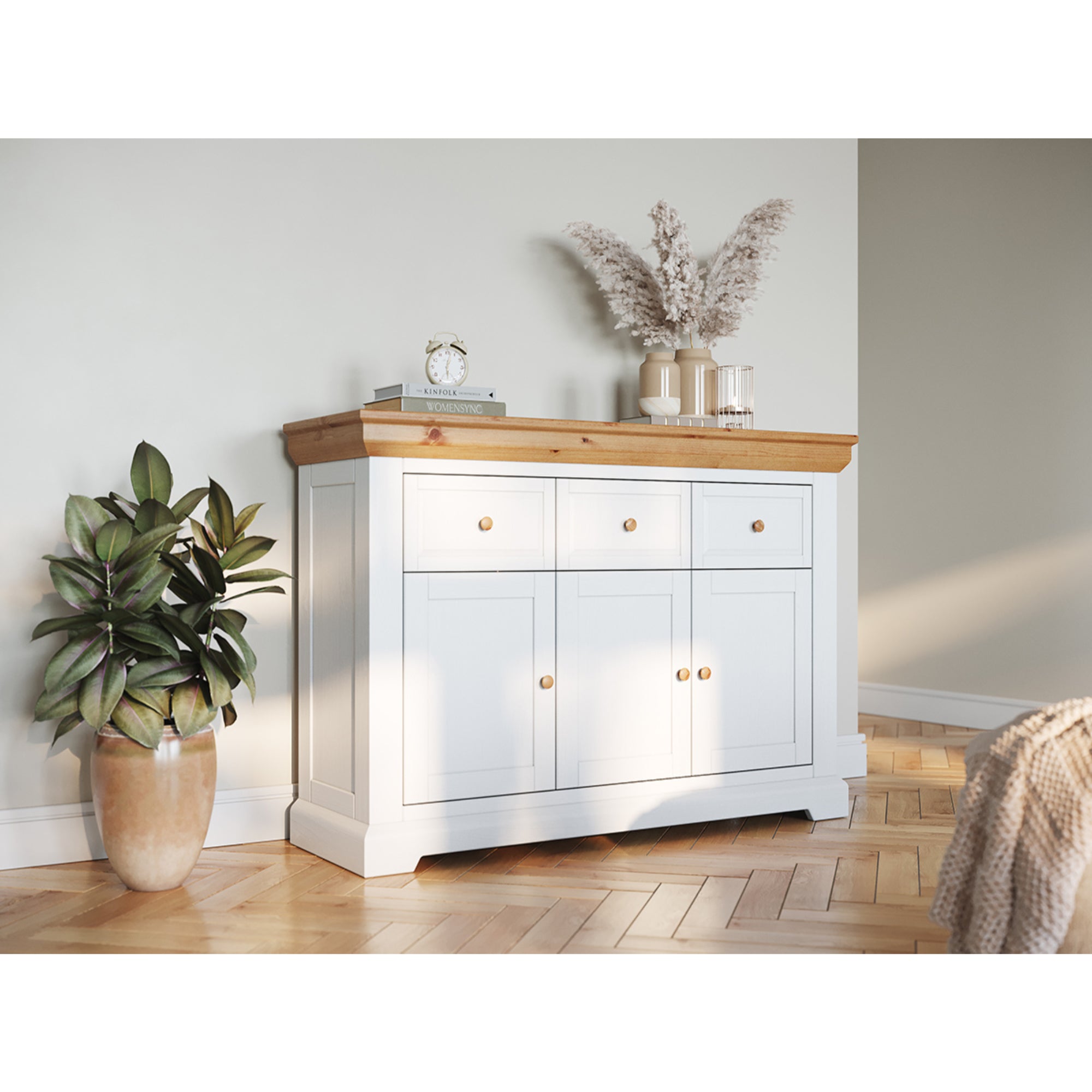 Komoda Marone 131x41 cm, Materijal: Masivna Borovina