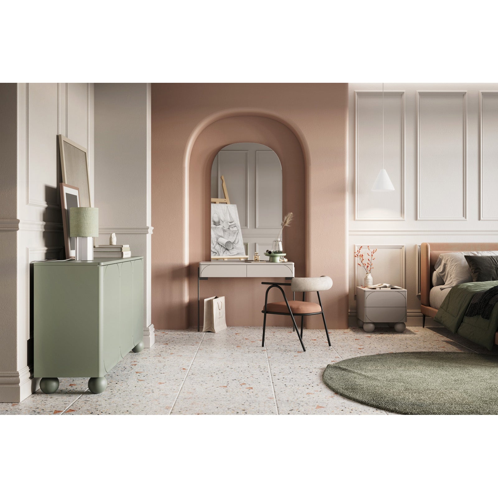Komoda Sonatia 150cm, 3 vrata i 2 ladice, Materijal: MDF