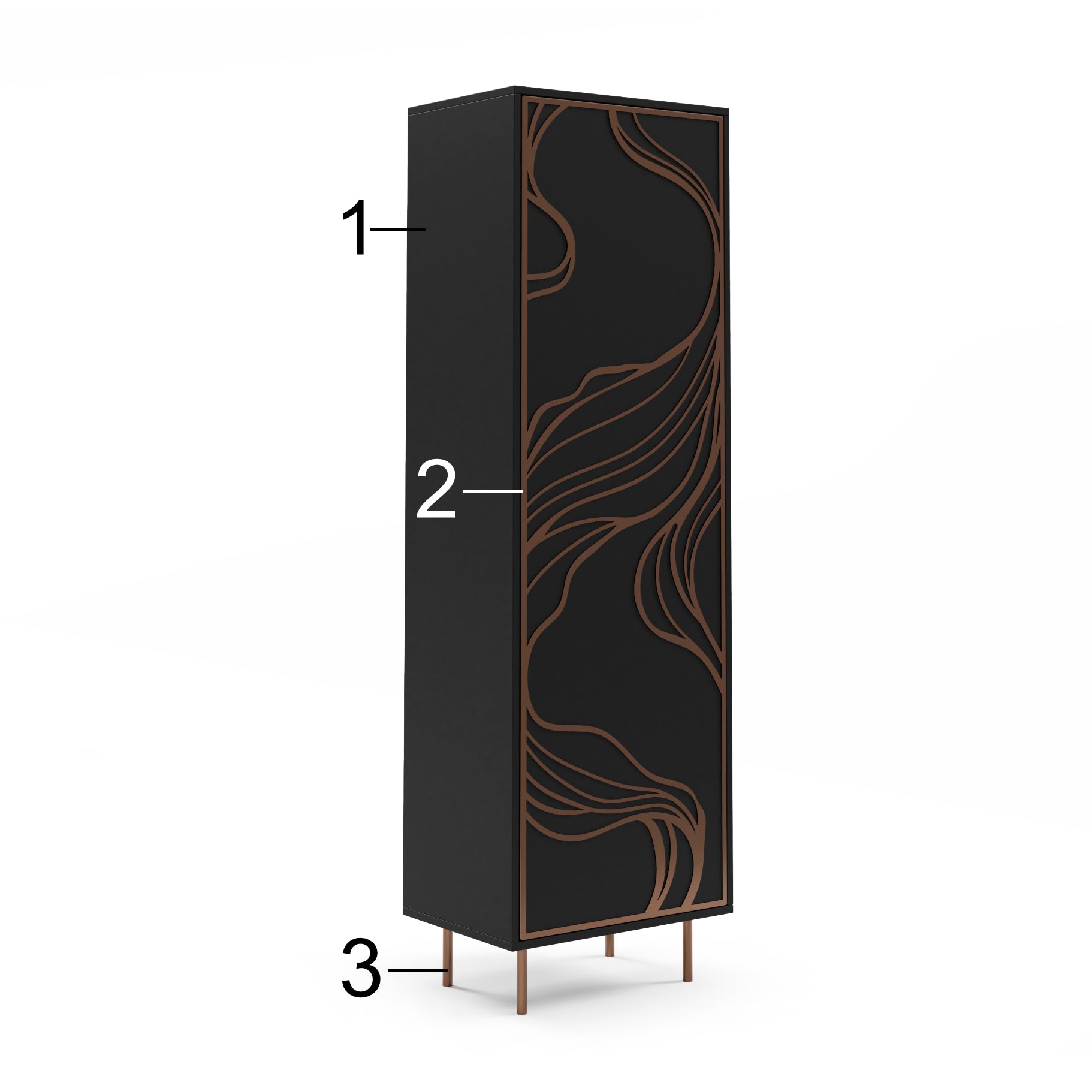 Vitrina Maris 200x60cm, Materijal: Laminirana ploča
