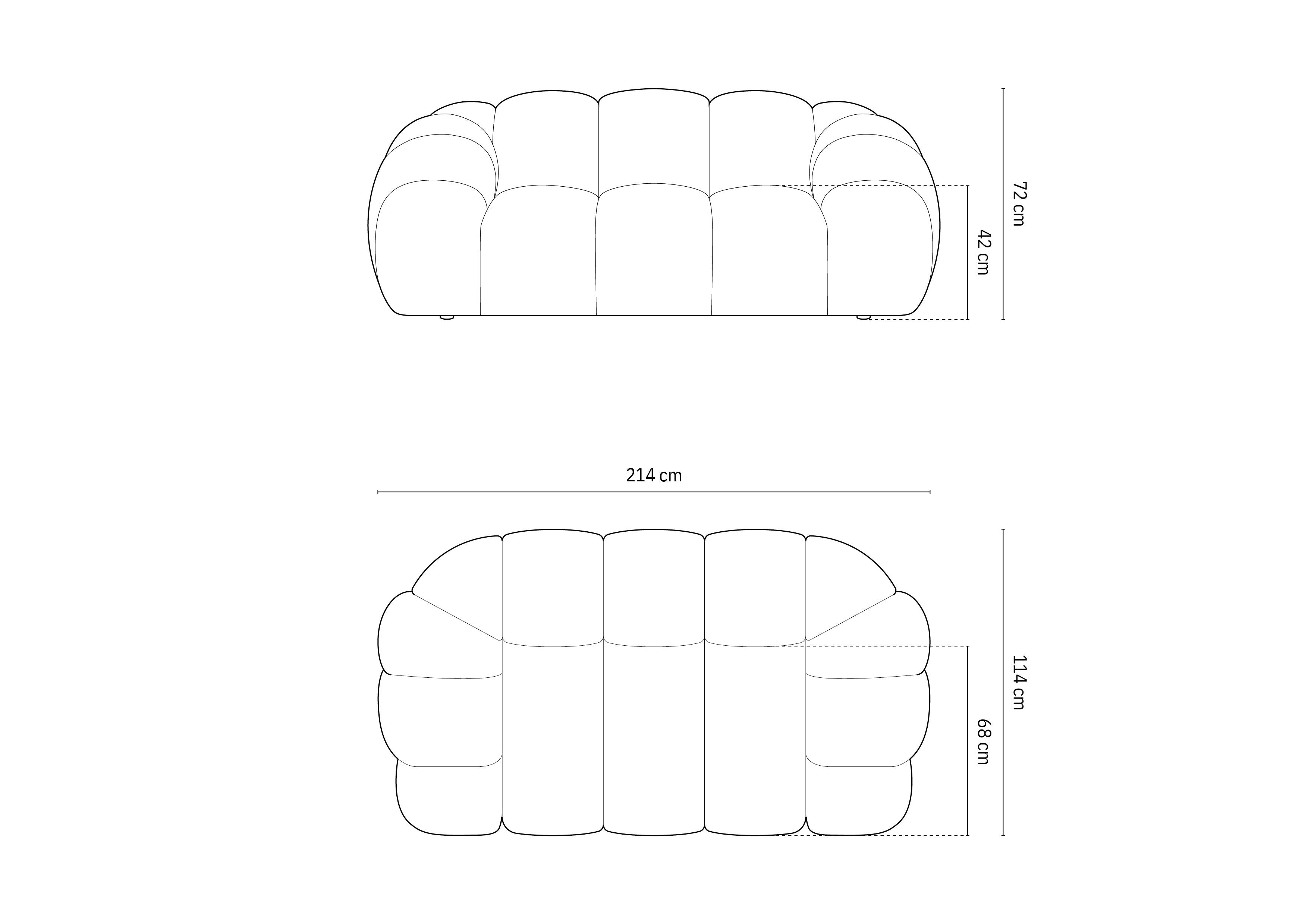 Sofa Diana 214x114cm, Materijal: 3D Tkanina