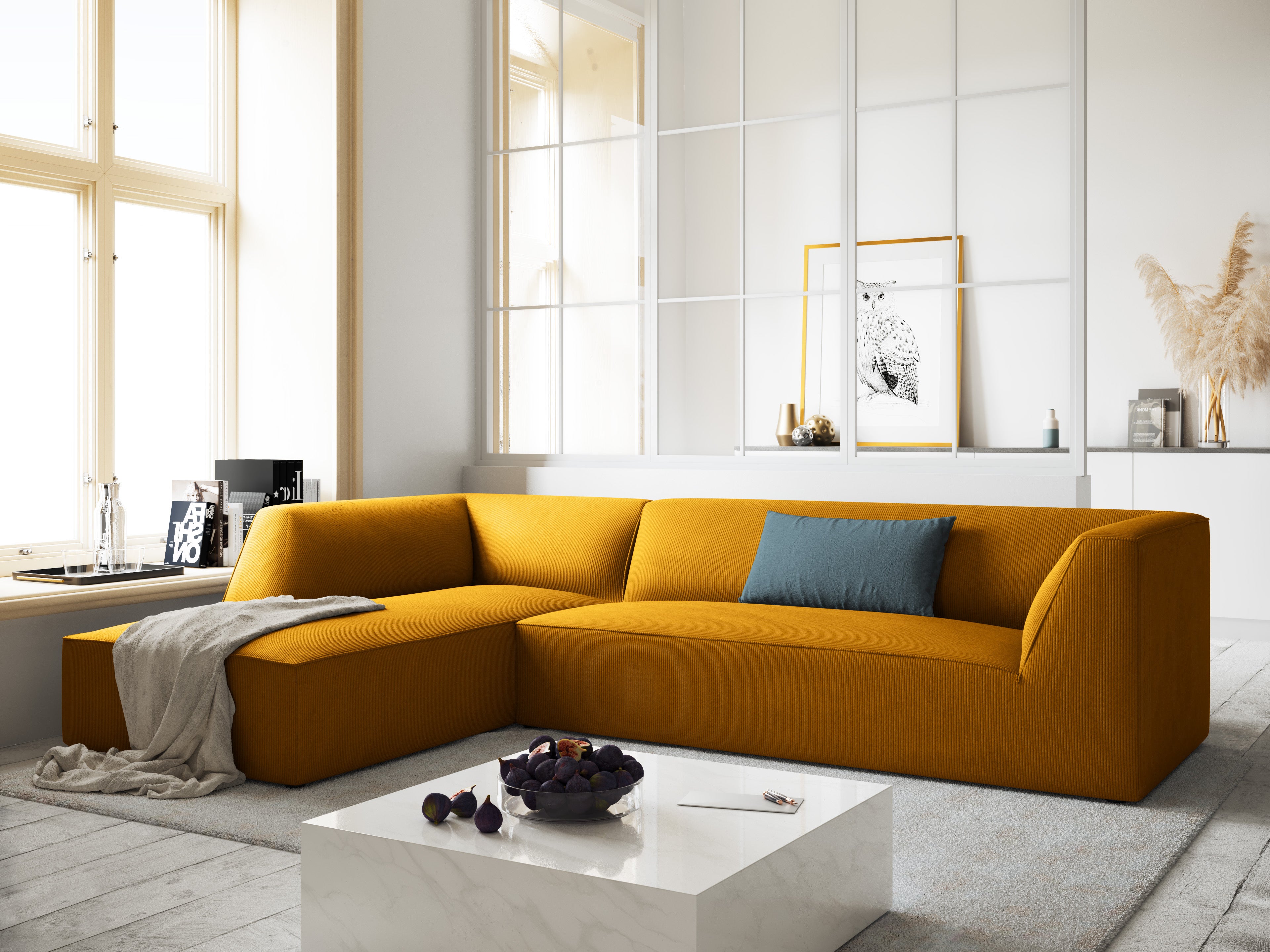 Kutna garnitura Ruby 273x180cm, Materijal: Rebrasta tkanina