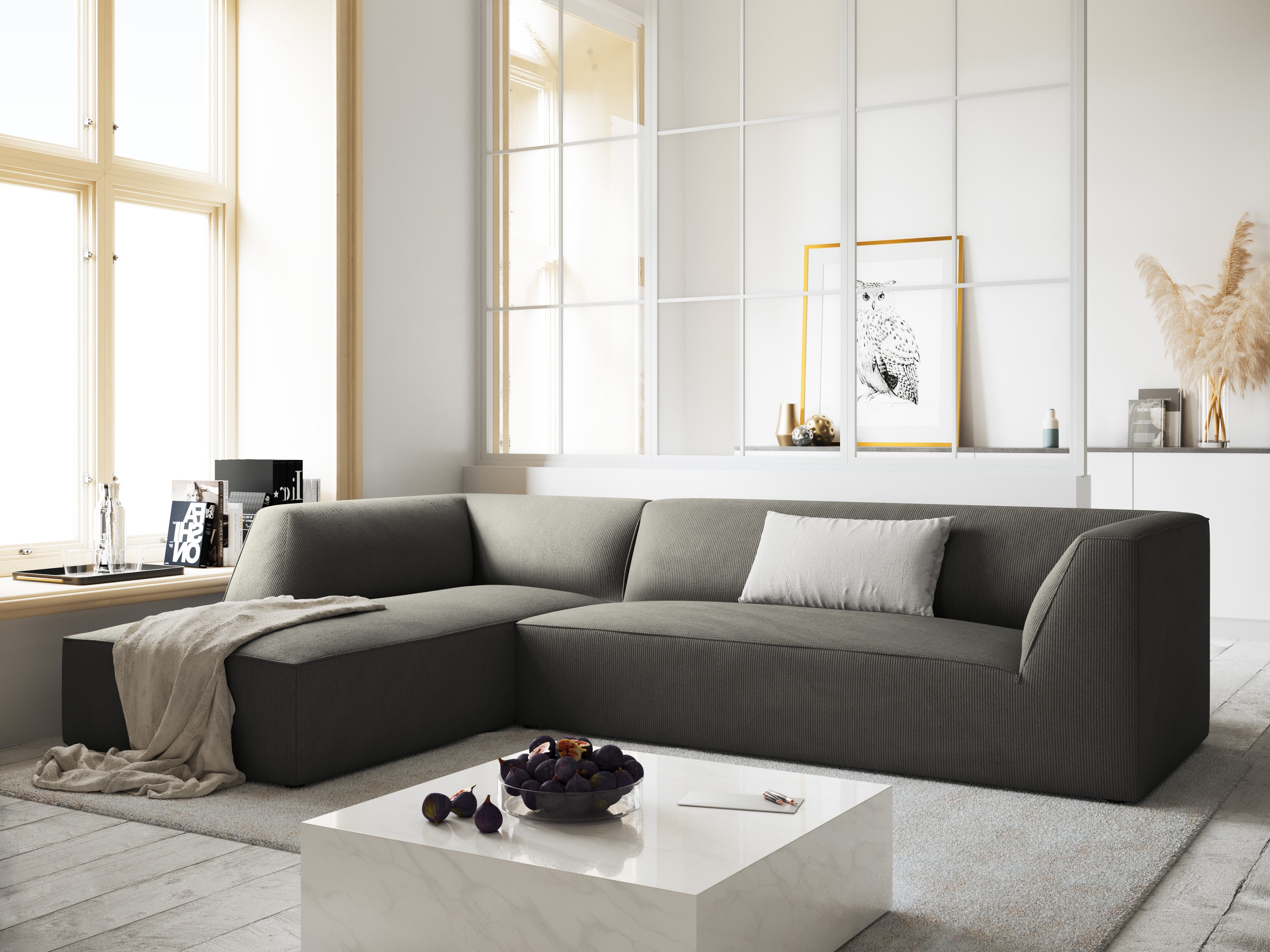 Kutna garnitura Ruby 273x180cm, Materijal: Rebrasta tkanina