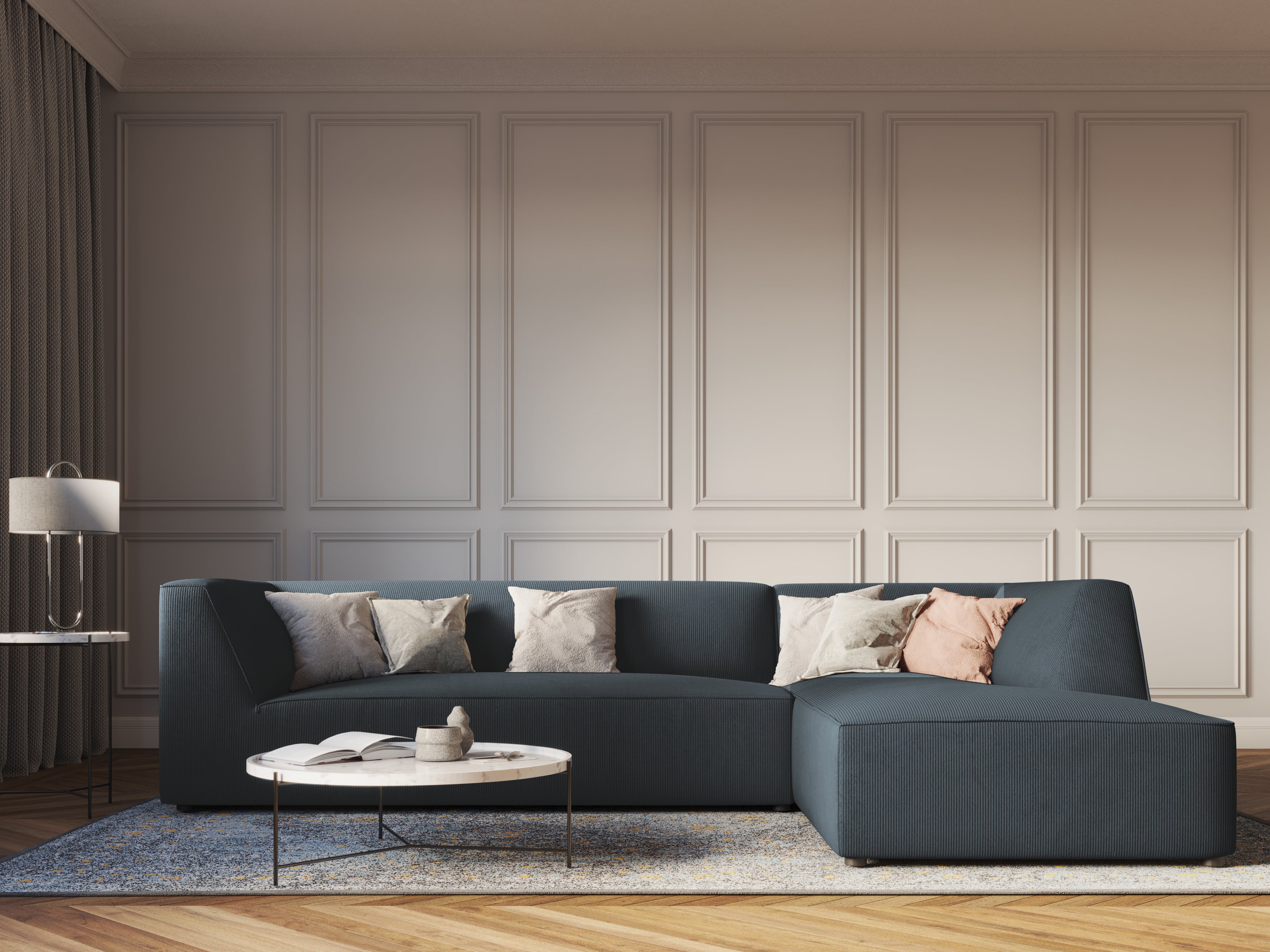 Kutna garnitura Ruby 273x180cm, Materijal: Rebrasta tkanina