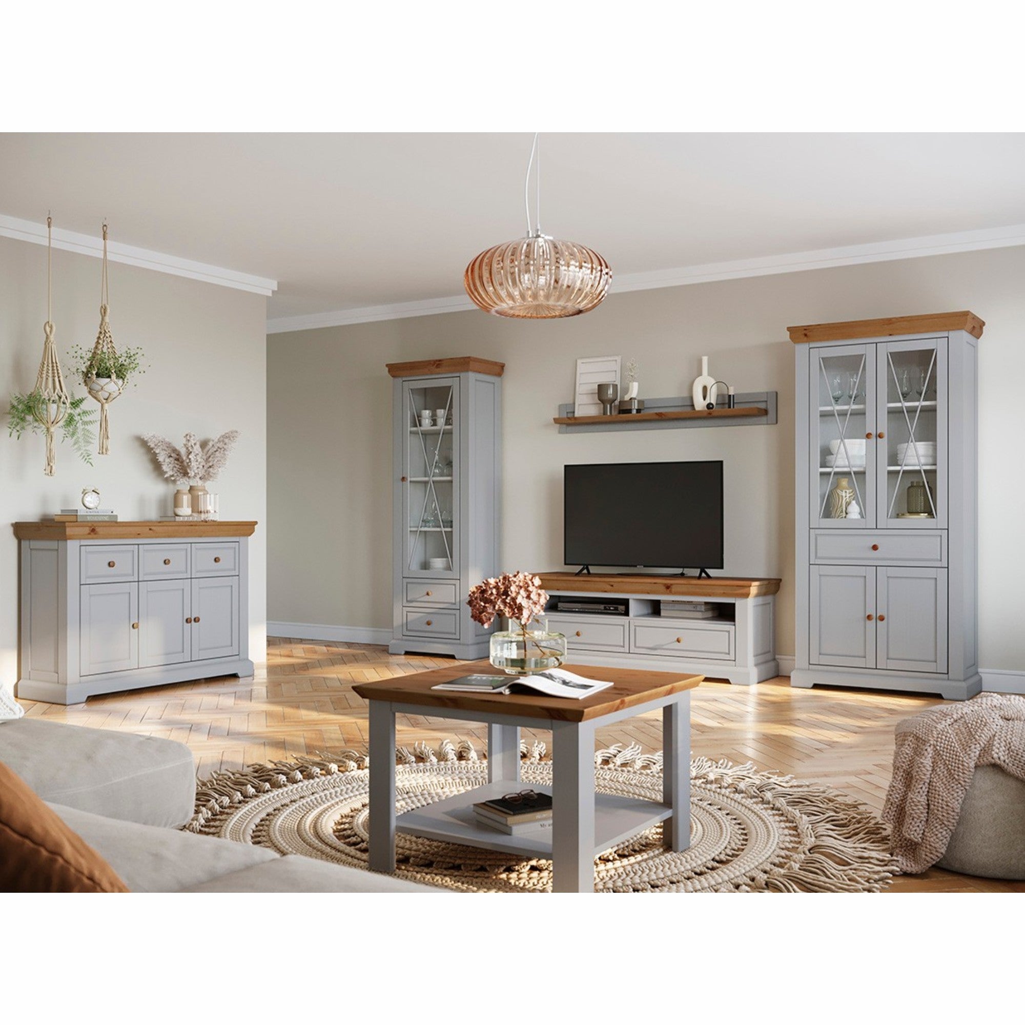 TV Komoda Marone 155x47 cm, Materijal: Masivna Borovina