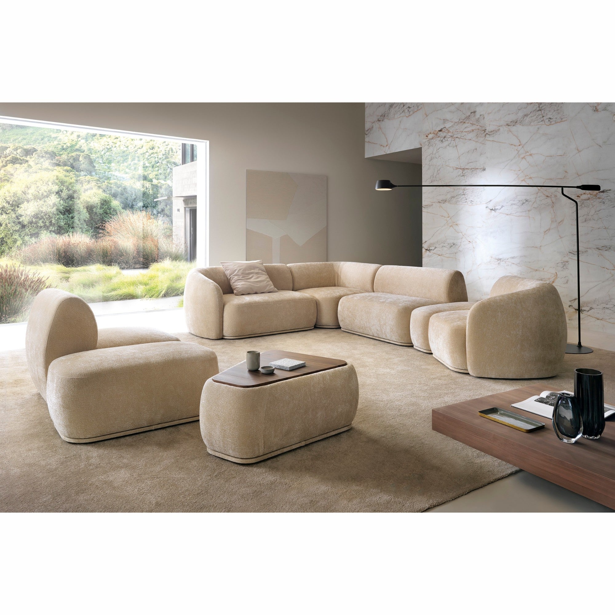 Modularna garnitura Nobo 308x147 cm, Materijal: Mogućnost izbora