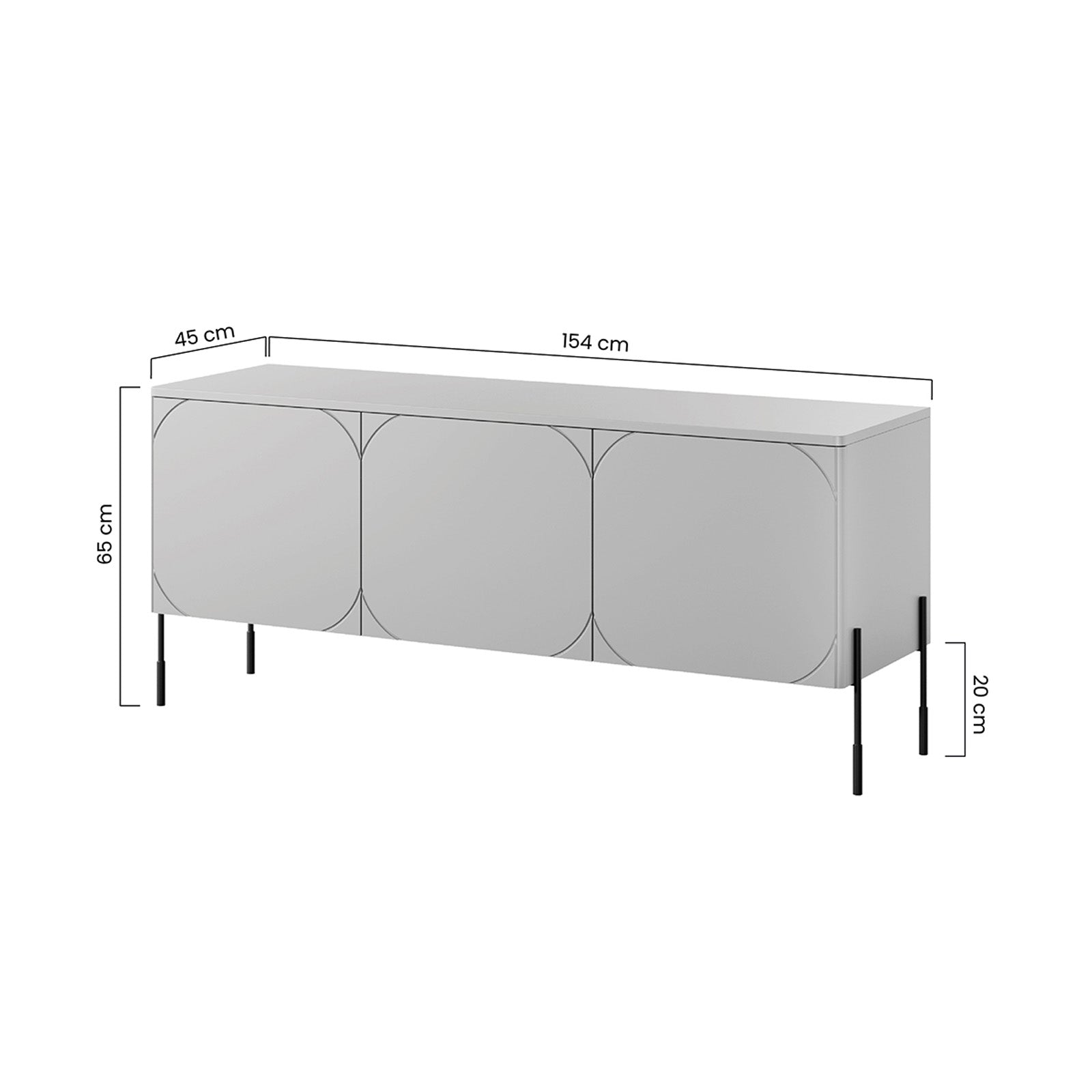 Komoda Sonatia 150cm, 3 vrata i 1 ladica, Materijal: MDF