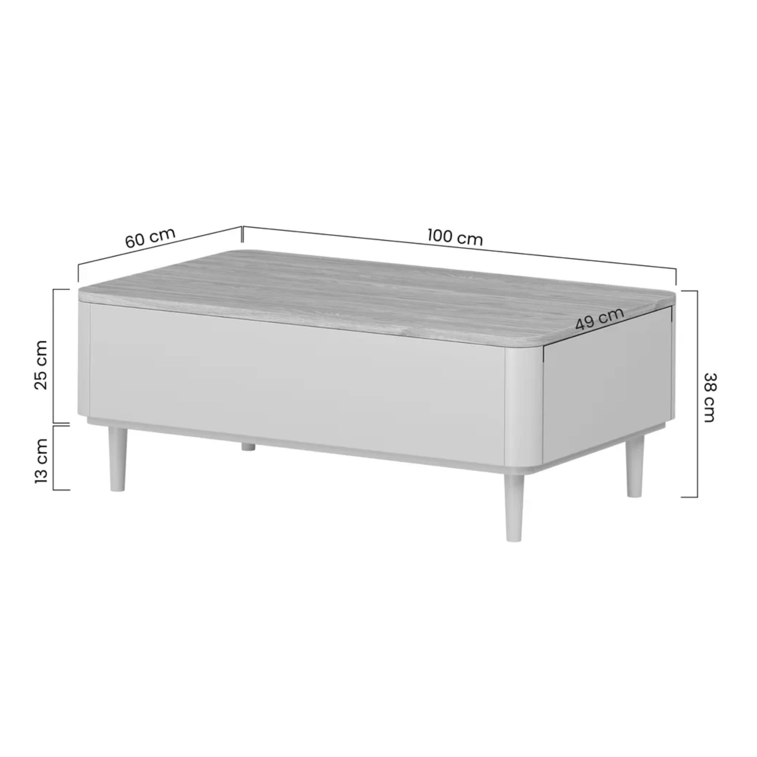 Klub stolić Elivo 100x60cm, Materijal: MDF,Melaminska ploča