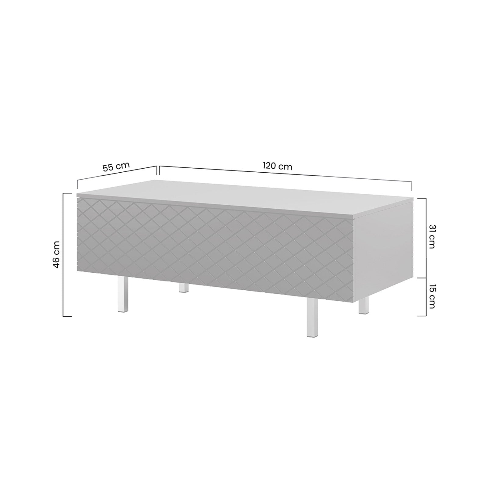 Klub stolić Scalia 120cm, Materijal:MDF