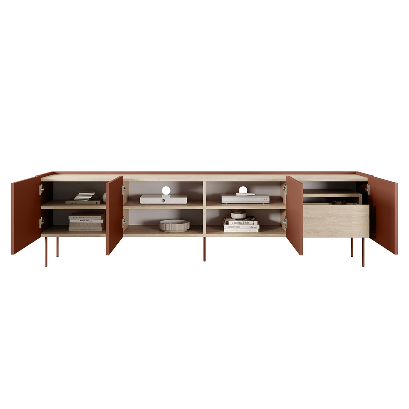 TV Komoda Desin 220cm, 4 vrata i 1 ladica, Materijal: MDF