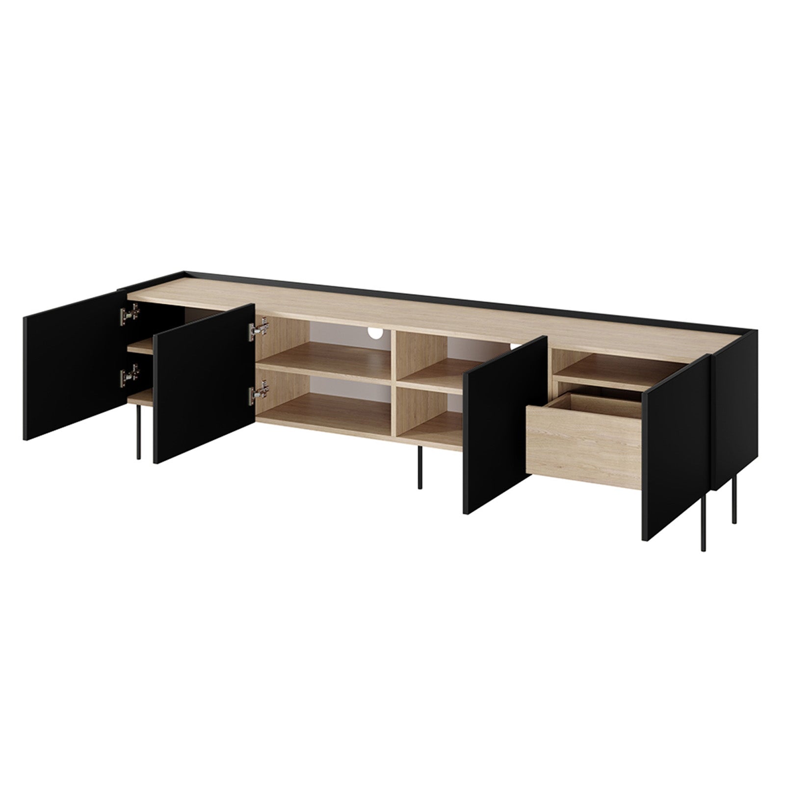 TV Komoda Desin 220cm, 4 vrata i 1 ladica, Materijal: MDF