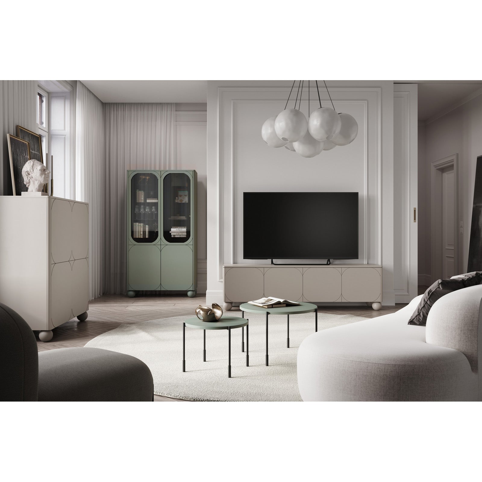 Komoda Sonatia 200cm, 4 vrata i 1 ladica, Materijal: MDF