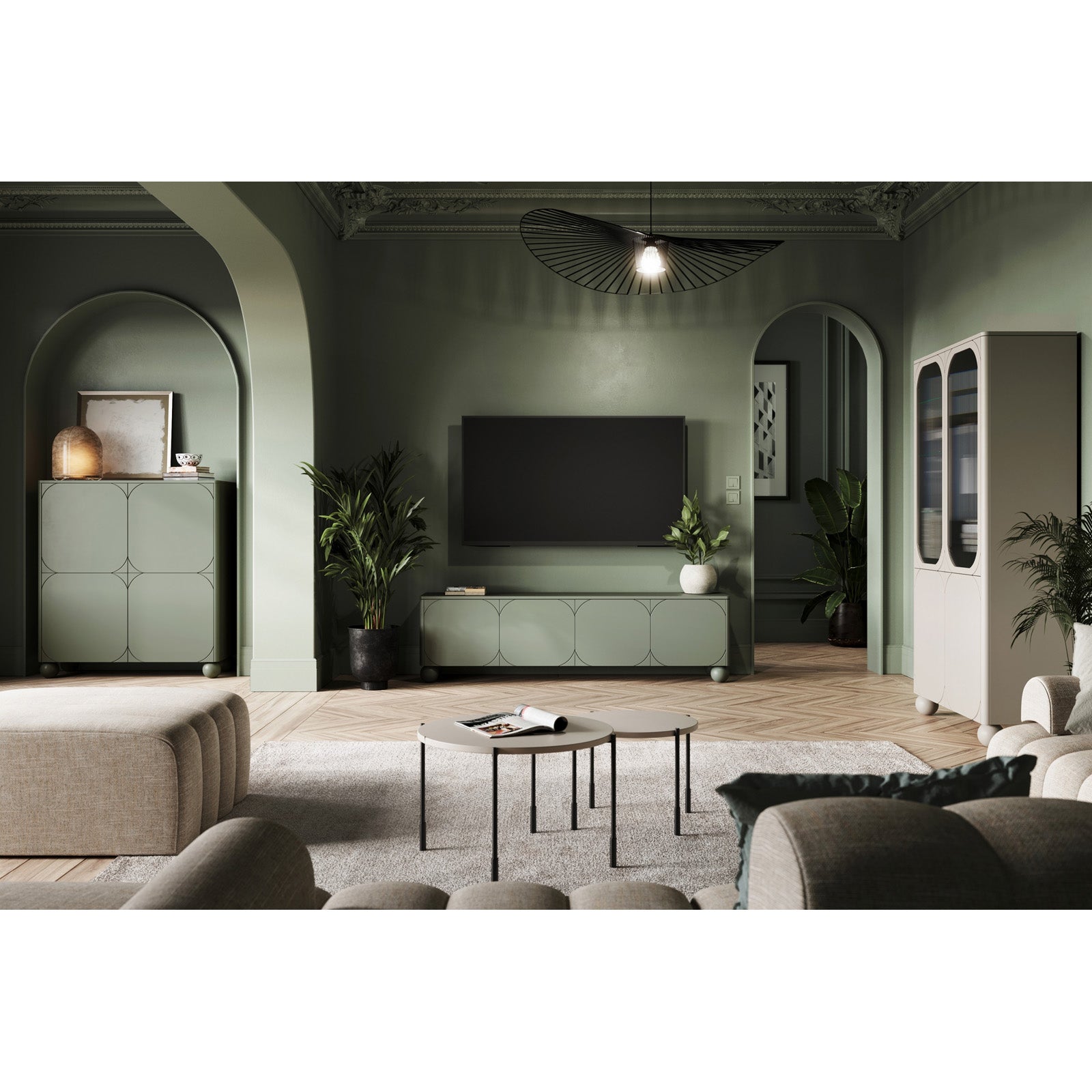 Komoda Sonatia 200cm, 4 vrata i 1 ladica, Materijal: MDF