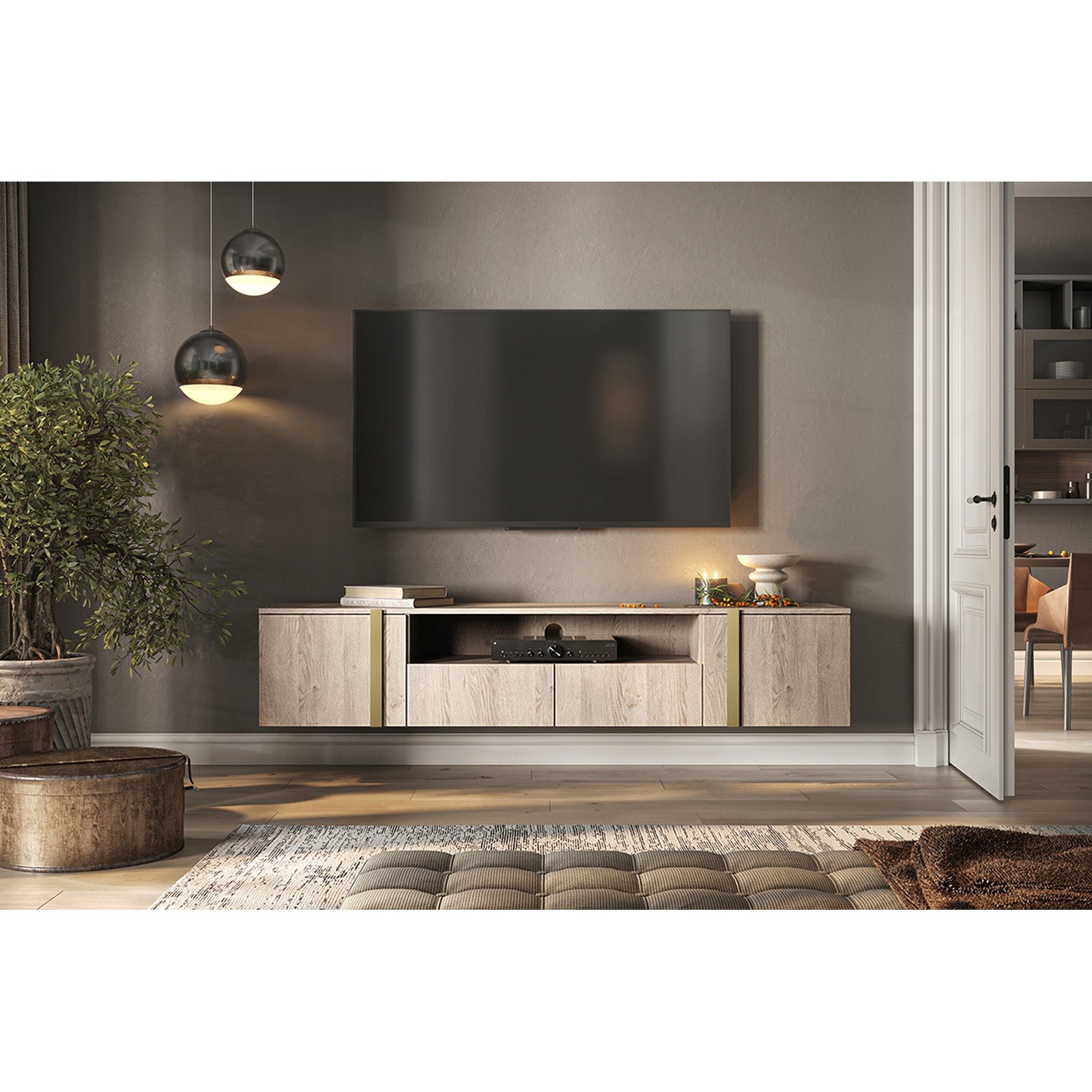 Komoda Verica 200cm, Materijal: Laminirana ploča